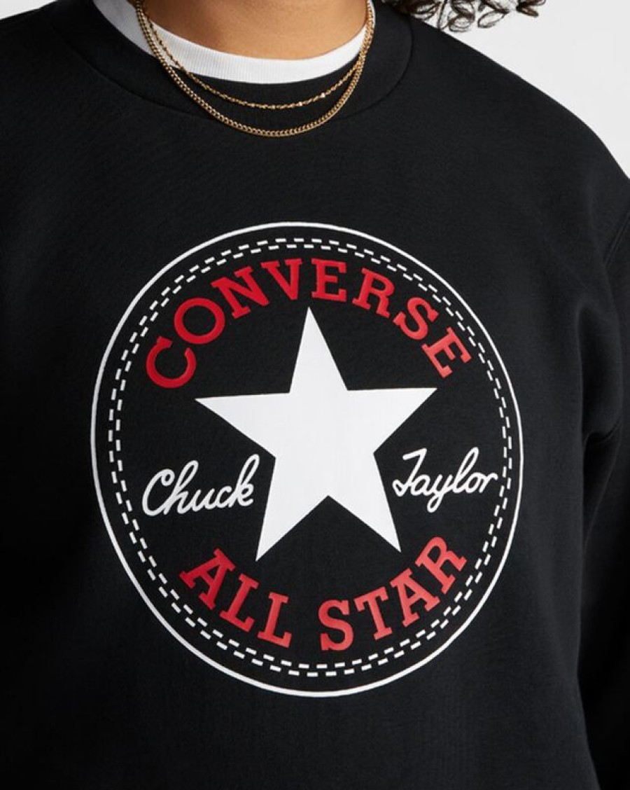 Mujer Converse Winter Shop | Sudadera Converse Go-To All Star Patch Standard Fit Fleece Crew