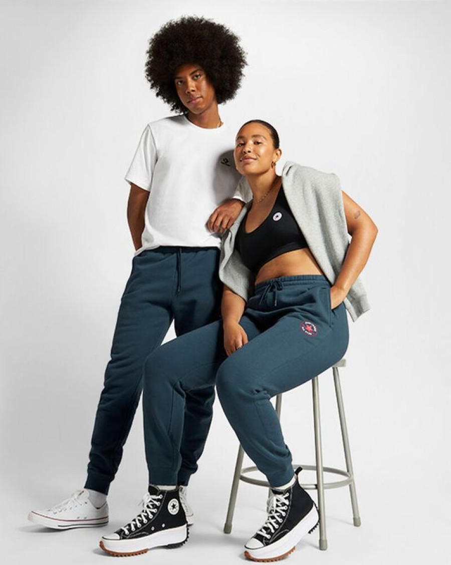 Mujer Converse Pantalones Largos Y Cortos | Converse Go-To All Star Patch Standard-Fit Fleece Sweatpants