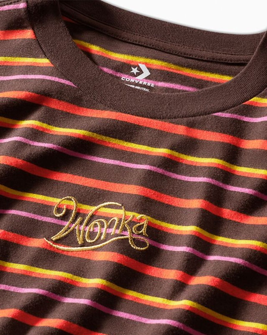 Hombre Converse Partes De Arriba Y Camisetas | Converse X Wonka Striped T-Shirt