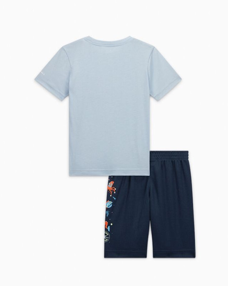 Ninos Converse Partes De Arriba Y Camisetas | Deep Sea Cruisers T-Shirt & Shorts Set