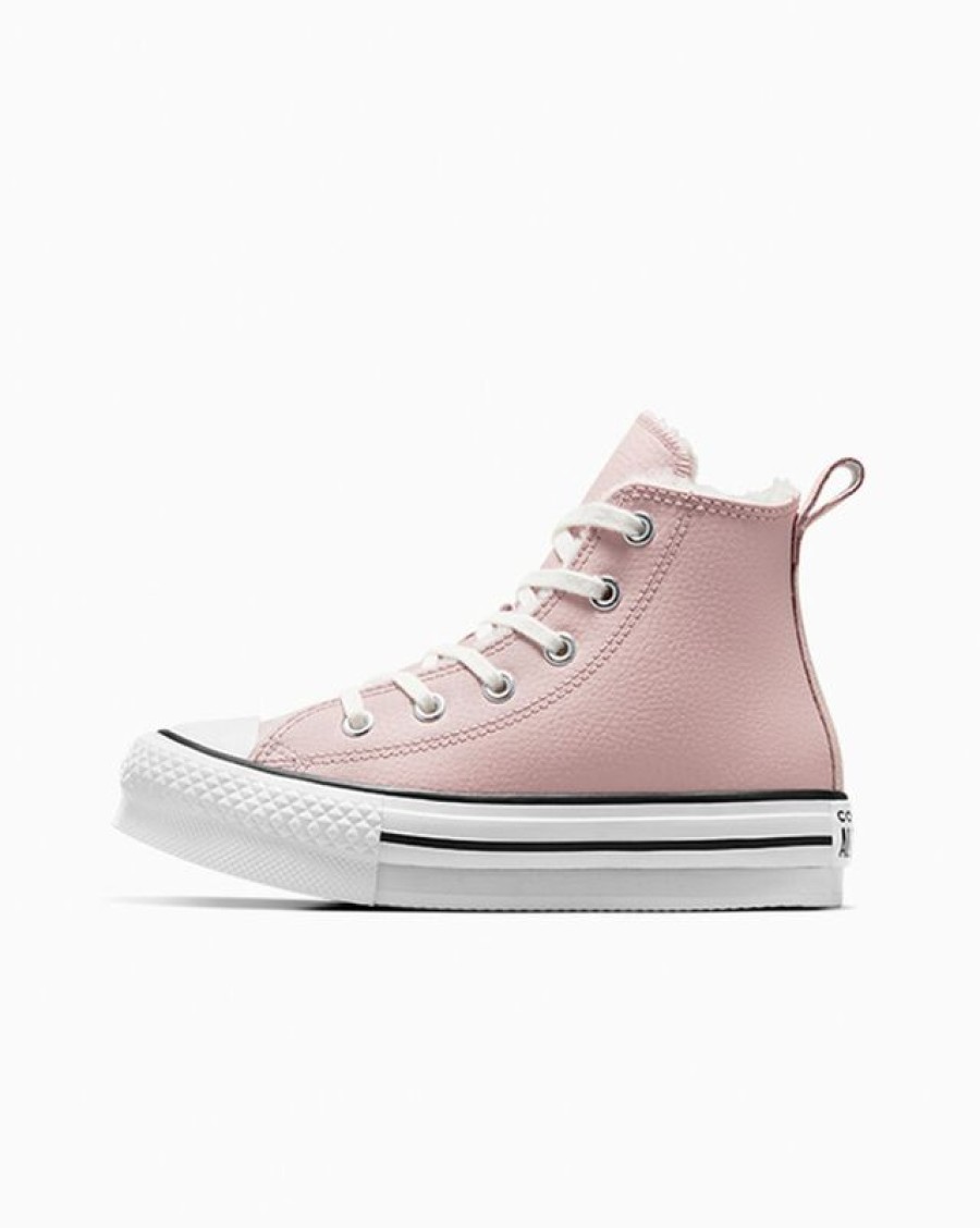 Mujer Converse Winter Shop | Chuck Taylor All Star Lift Platform Leather & Faux Fur