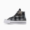 Mujer Converse Plataformas | Chuck Taylor All Star Lift Platform Faux Leather & Tartan