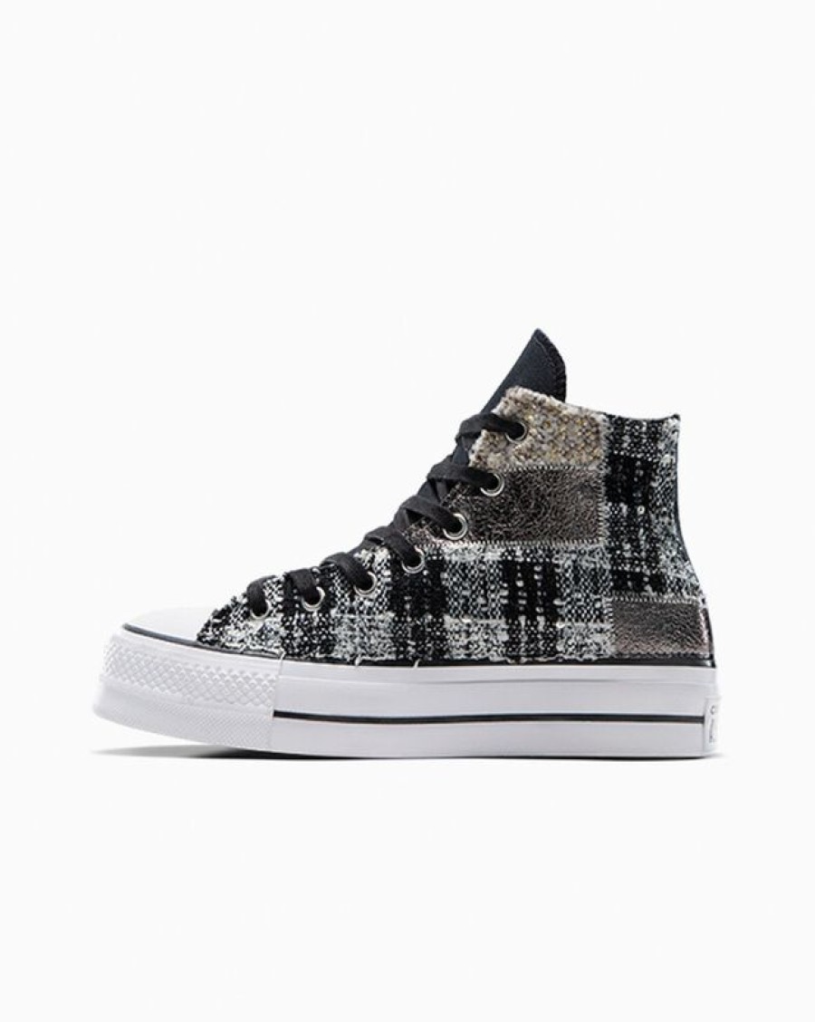 Mujer Converse Plataformas | Chuck Taylor All Star Lift Platform Faux Leather & Tartan