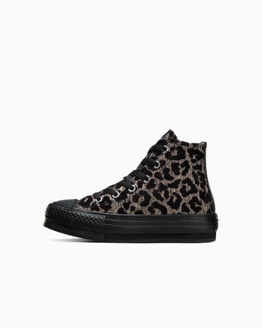 Ninos Converse Plataformas | Chuck Taylor All Star Eva Lift Platform Leopard