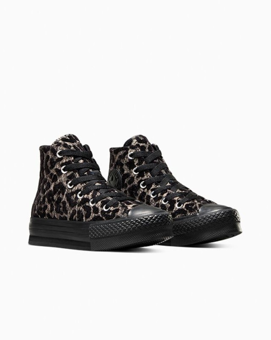 Ninos Converse Plataformas | Chuck Taylor All Star Eva Lift Platform Leopard