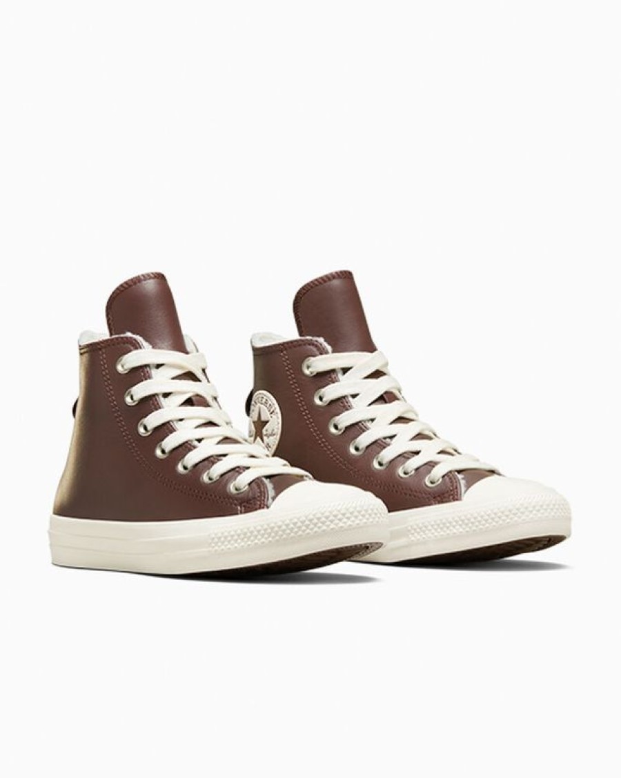 Mujer Converse Corte Alto | Chuck Taylor All Star Leather Faux Fur Lining