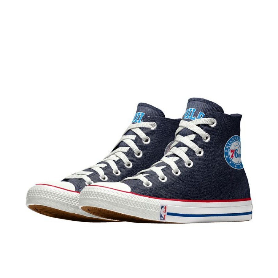 Mujer Converse Modelos Anchos | Custom Chuck Taylor All Star NBA By You - Philadelphia 76ers