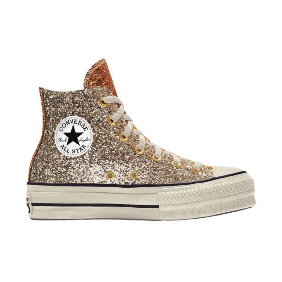 Mujer Converse Corte Alto | Custom Chuck Taylor All Star Lift Platform Glitter By You