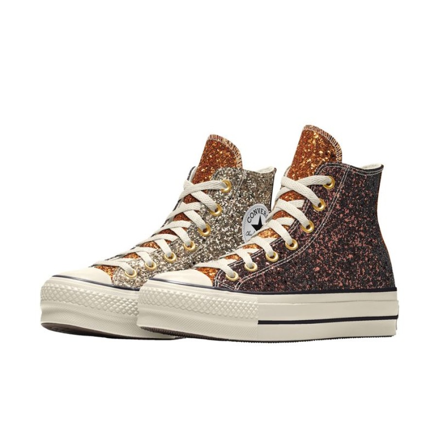 Mujer Converse Corte Alto | Custom Chuck Taylor All Star Lift Platform Glitter By You