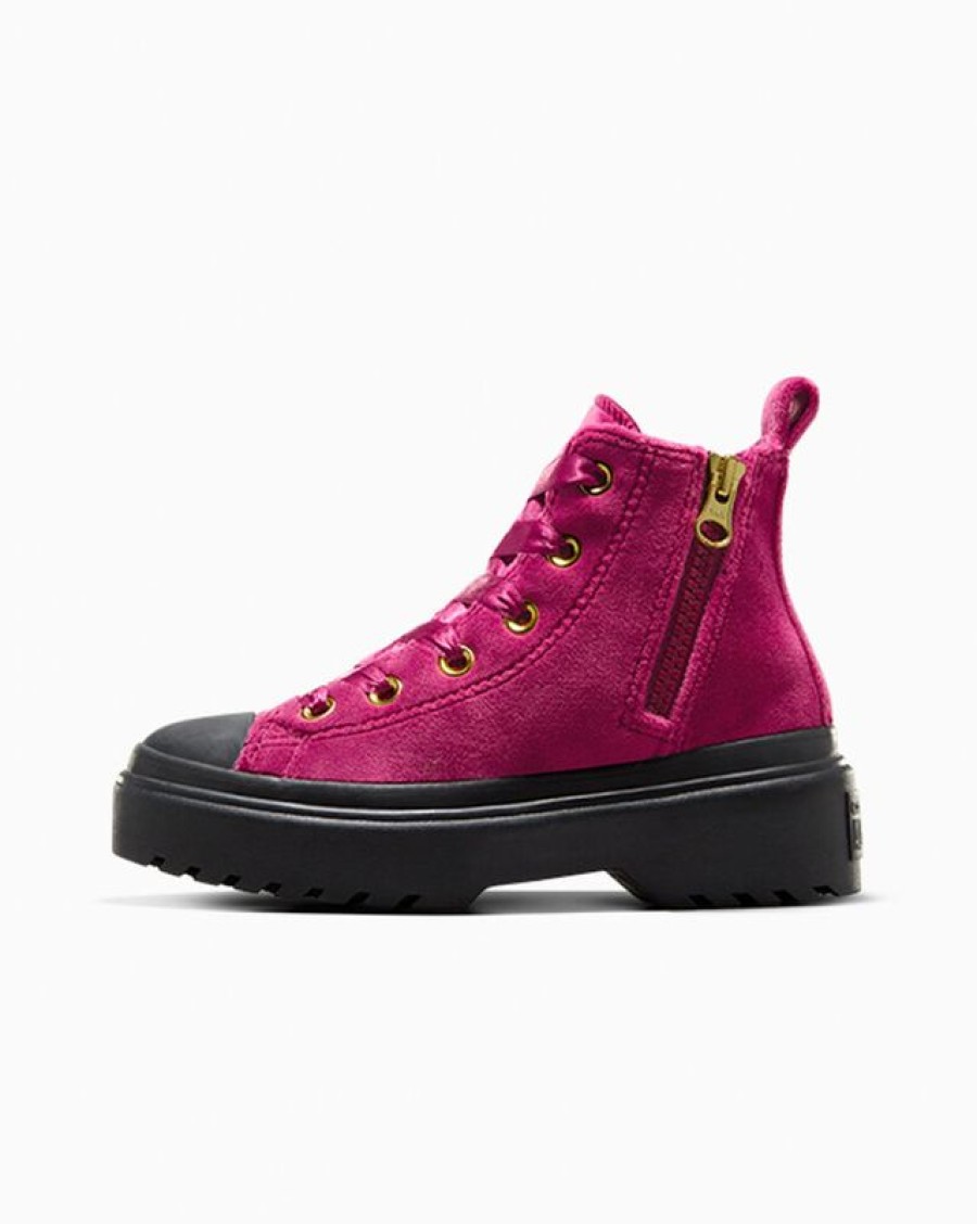 Ninos Converse Corte Alto | Chuck Taylor All Star Lugged Lift Platform Velvet