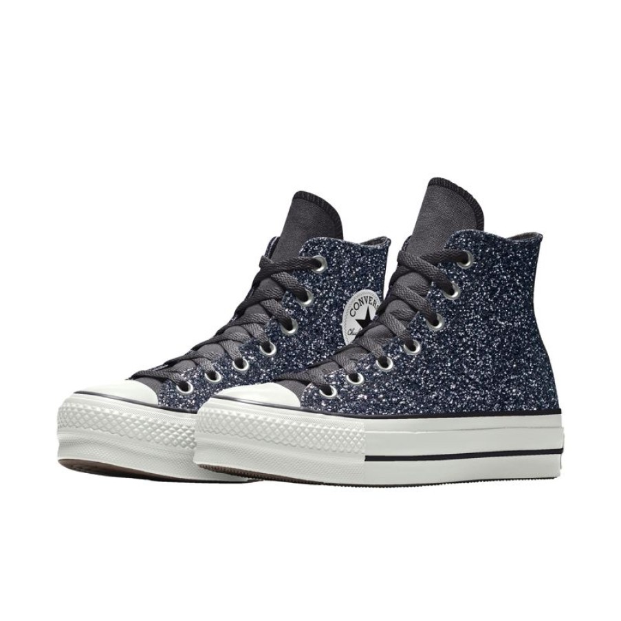 Mujer Converse Personalizar | Custom Chuck Taylor All Star Lift Platform Glitter By You