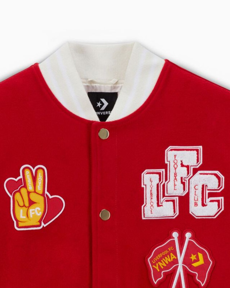 Hombre Converse Chaquetas Y Sudaderas | Converse X Lfc Woven Varsity Jacket