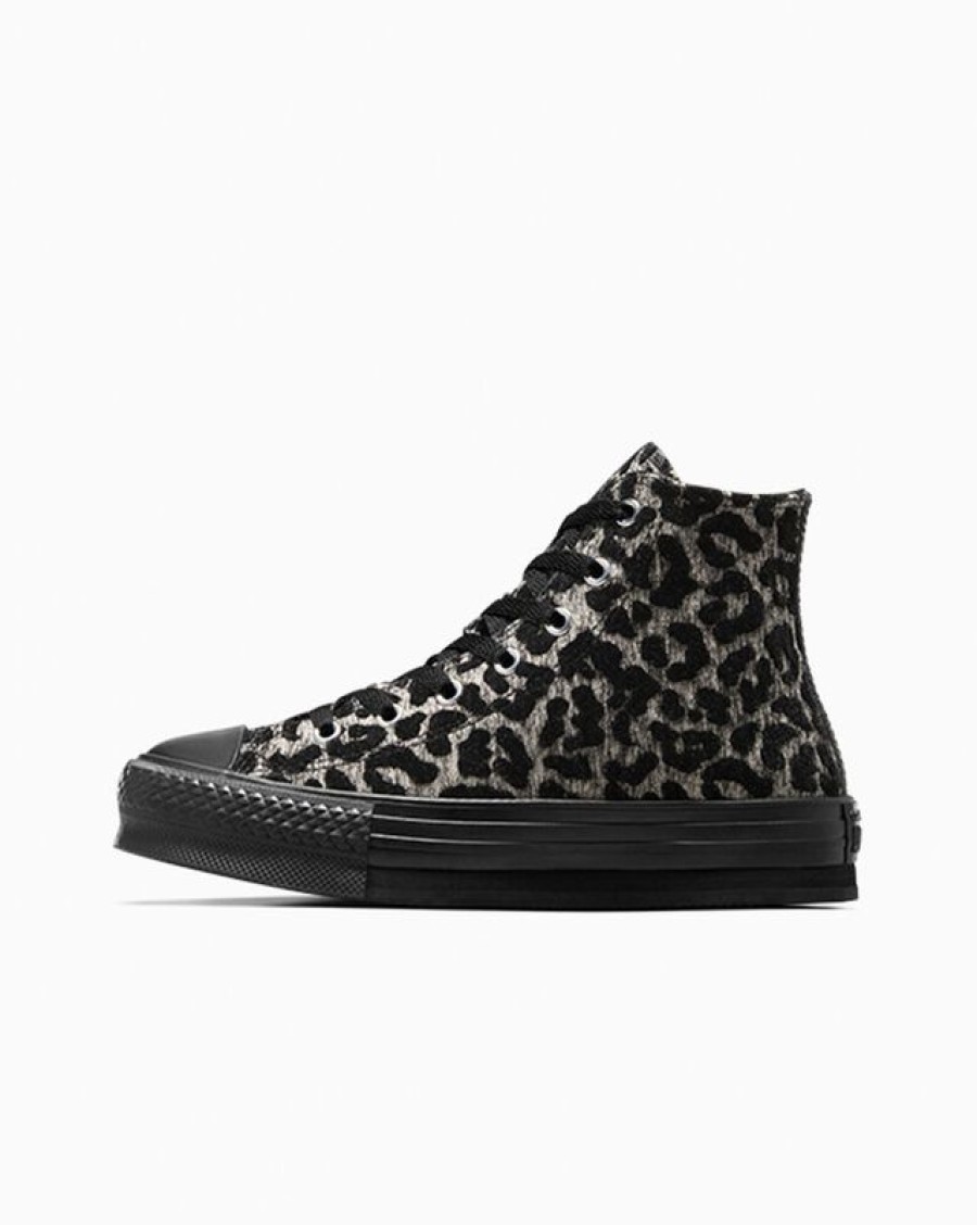 Ninos Converse Plataformas | Chuck Taylor All Star Eva Lift Platform Leopard