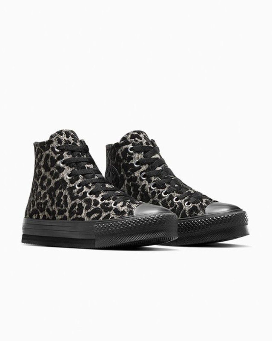 Ninos Converse Plataformas | Chuck Taylor All Star Eva Lift Platform Leopard