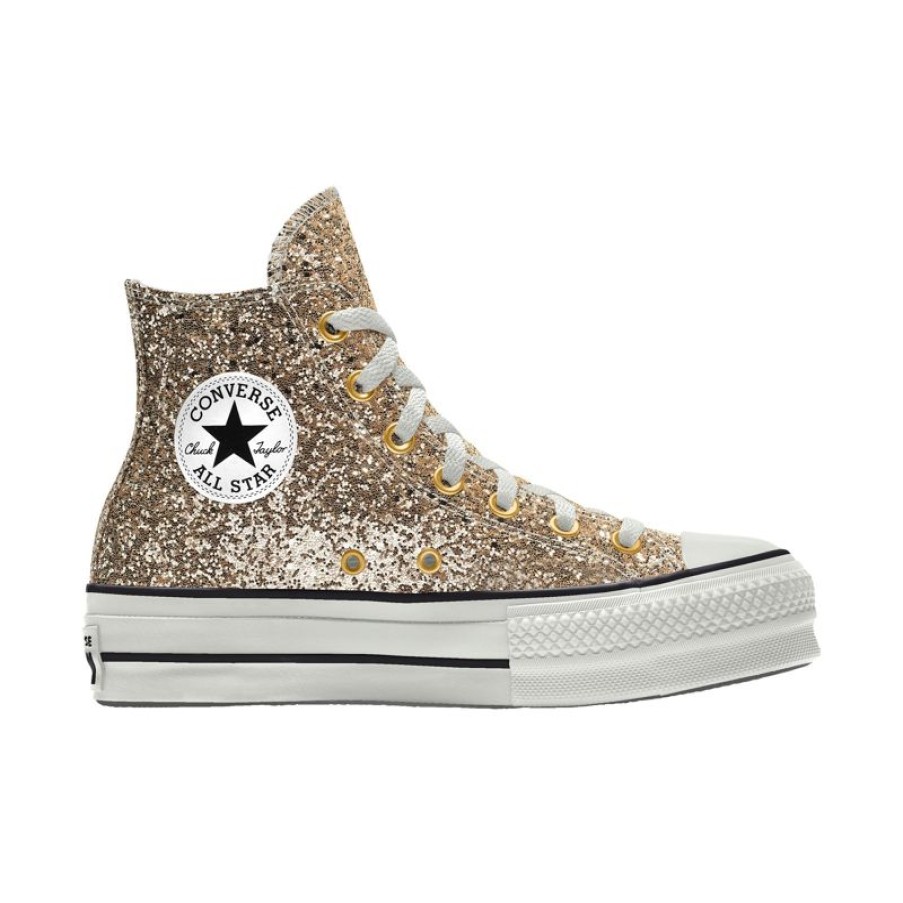 Mujer Converse Corte Alto | Custom Chuck Taylor All Star Lift Platform Glitter By You