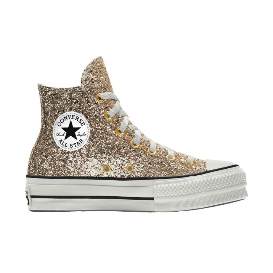 Mujer Converse Corte Bajo | Custom Chuck Taylor All Star Lift Platform Glitter By You