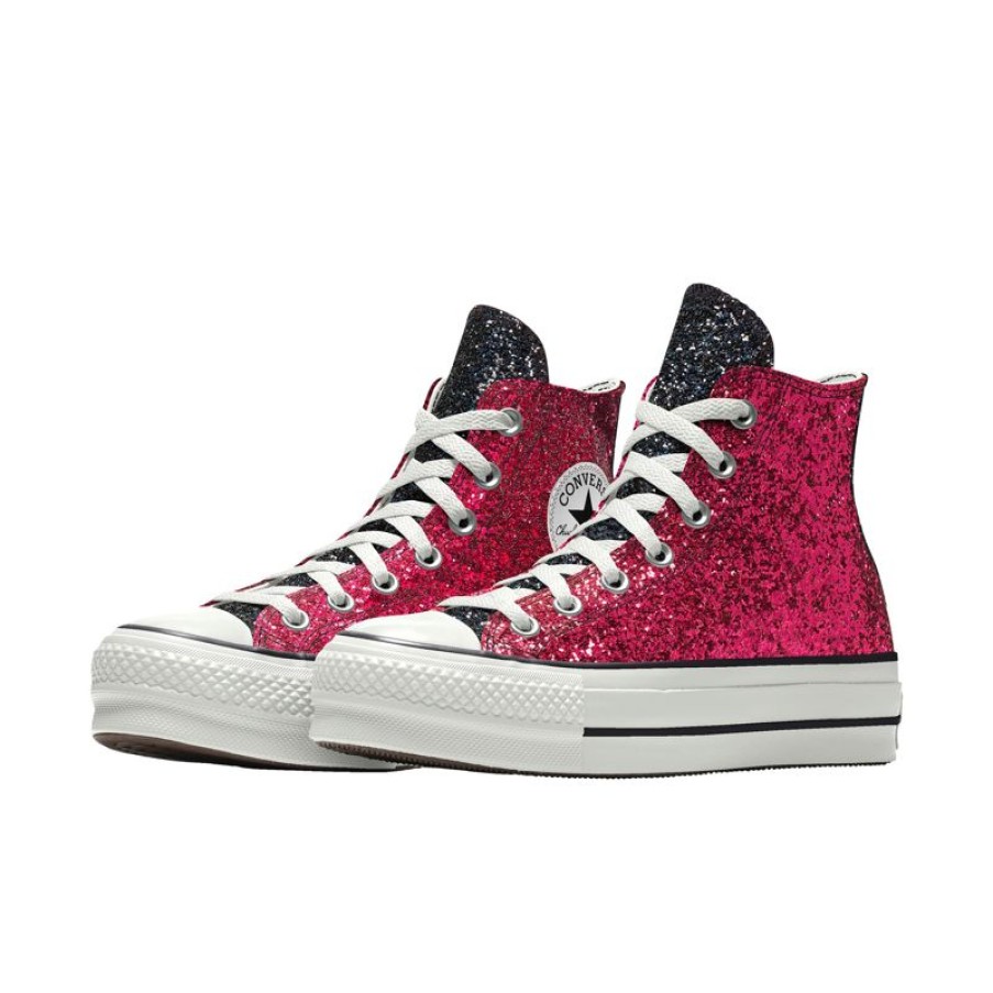 Mujer Converse Corte Alto | Custom Chuck Taylor All Star Lift Platform Glitter By You