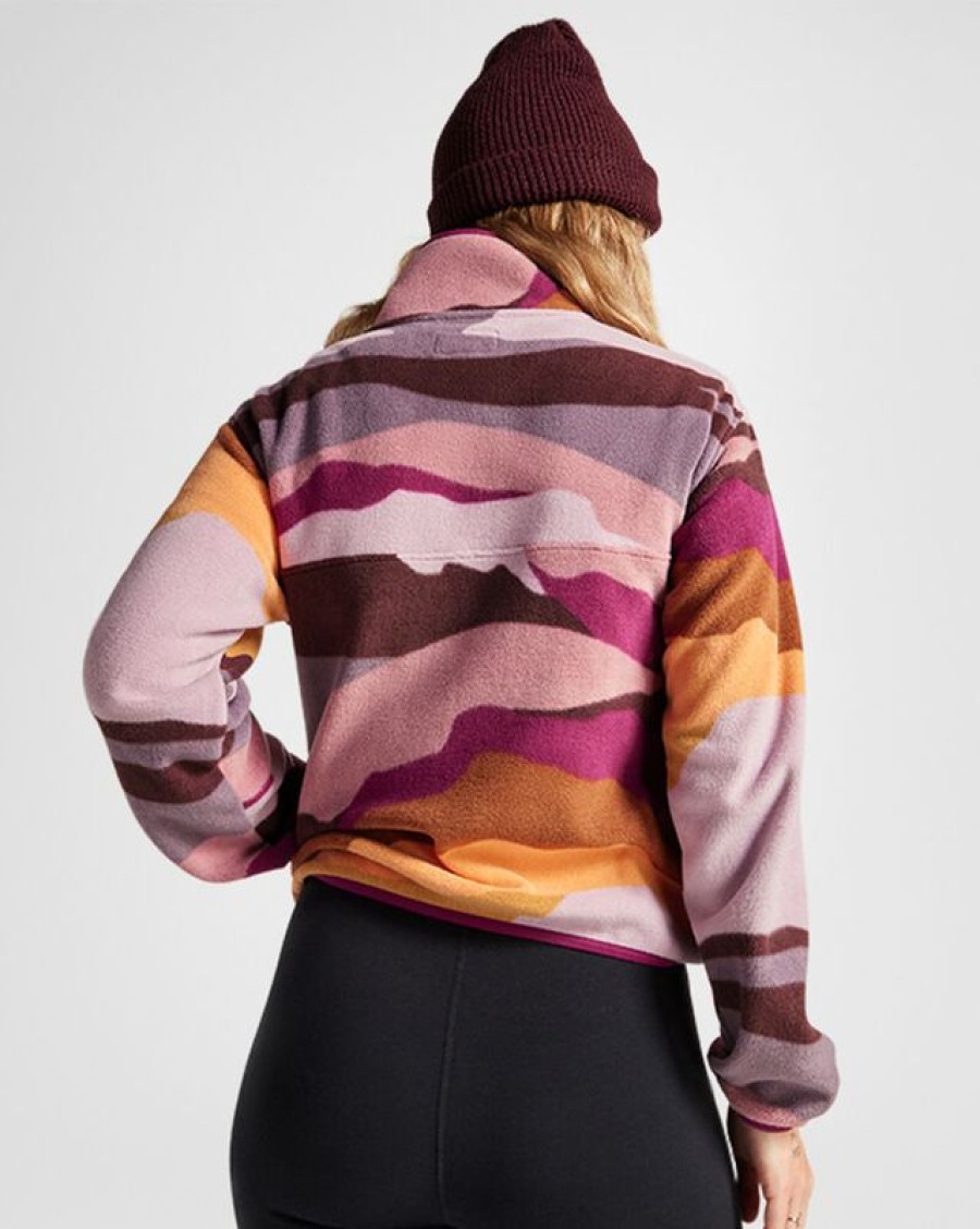 Mujer Converse Chaquetas Y Sudaderas | Counter Climate Polar Fleece Abstract Half-Zip Popover