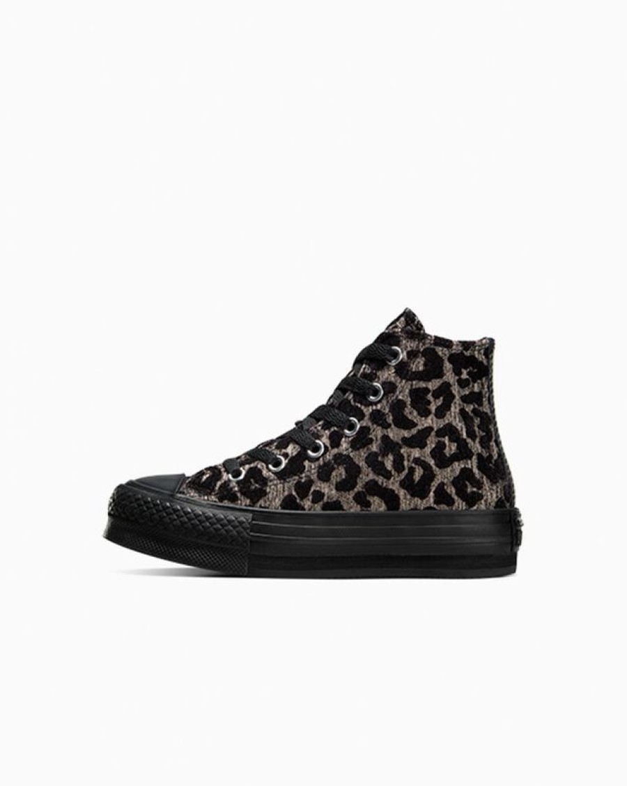 Ninos Converse Corte Alto | Chuck Taylor All Star Eva Lift Platform Leopard