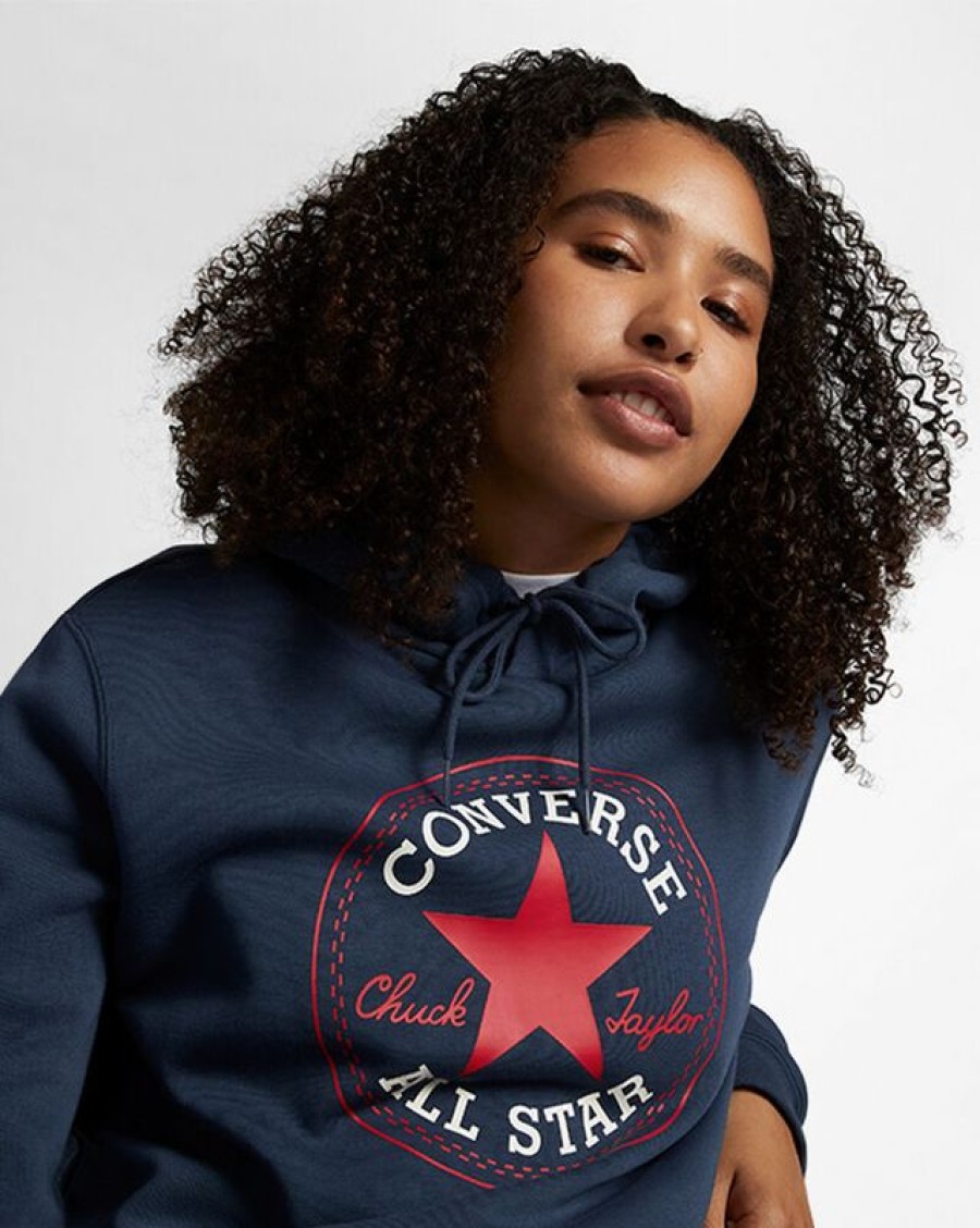 Mujer Converse Chaquetas Y Sudaderas | Sudadera con capucha de ajuste estándar Converse Go-To All Star Patch