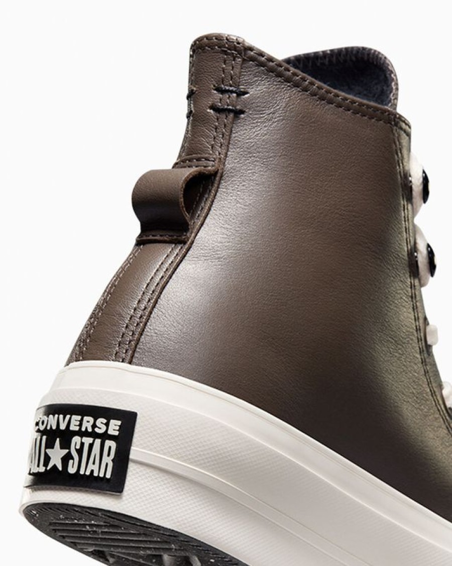 Mujer Converse Winter Shop | Chuck Taylor All Star Lift Platform Fleece-Lined Leather