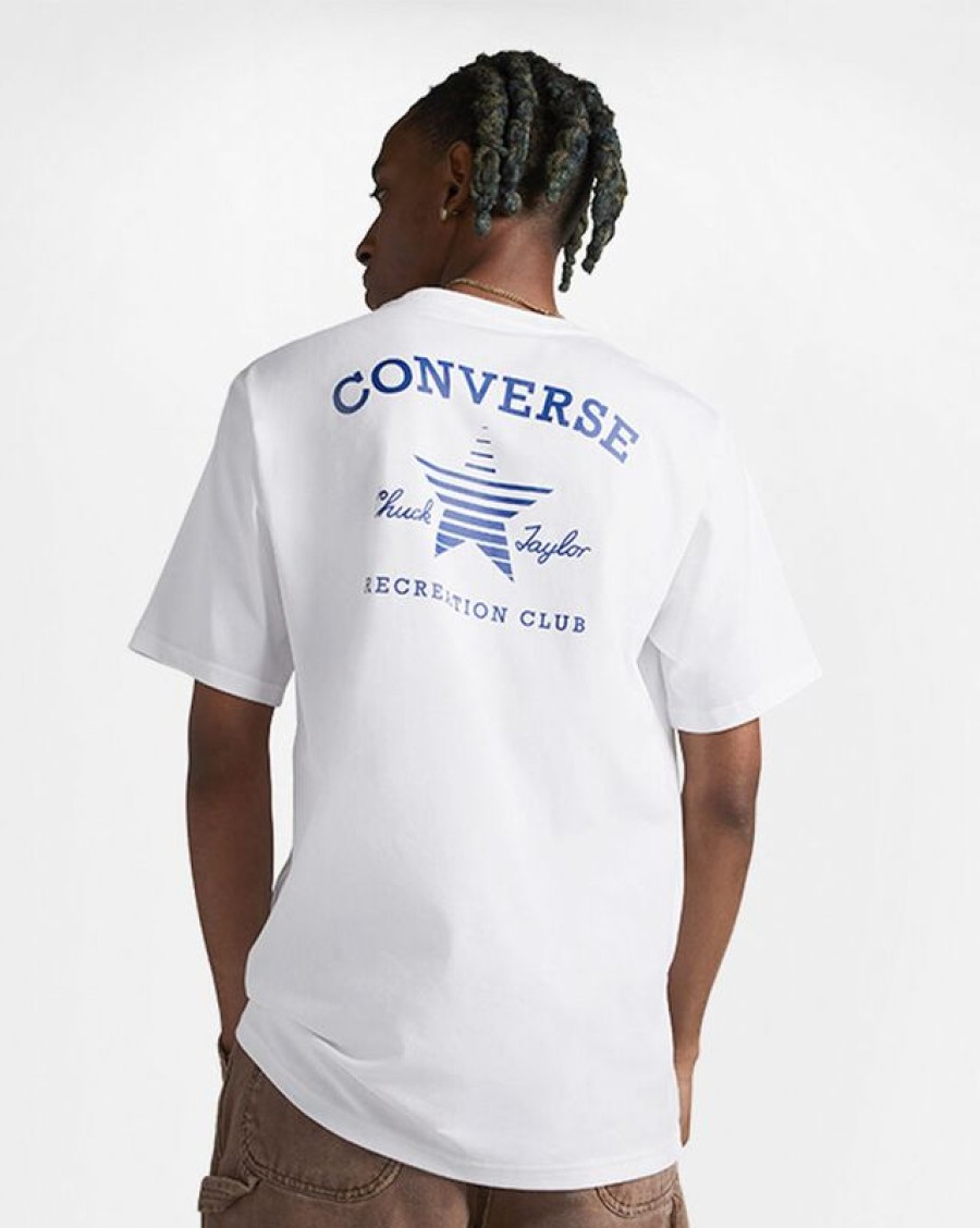 Hombre Converse Partes De Arriba Y Camisetas | Camiseta Converse Go-To Rec Club De Doble Cara