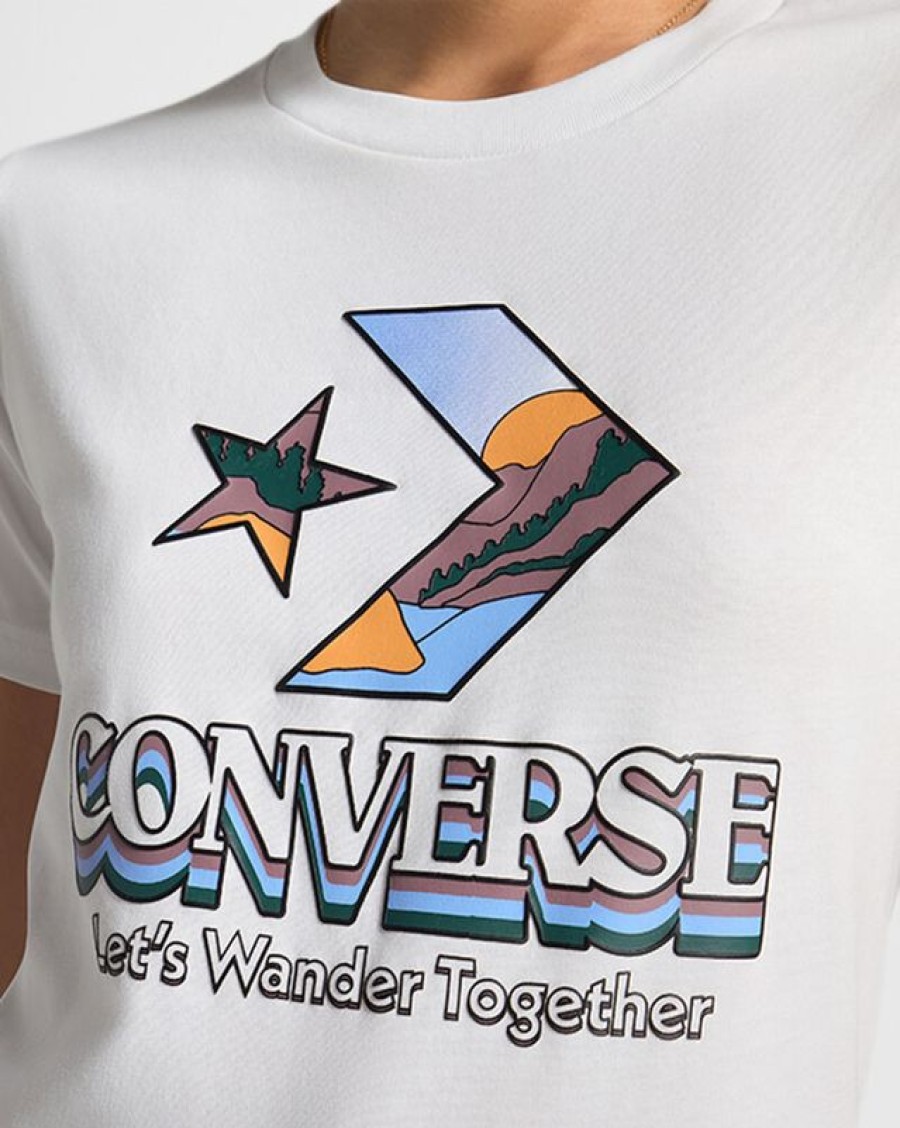 Mujer Converse Partes De Arriba Y Camisetas | Star Chevron Mountain Graphic T-Shirt