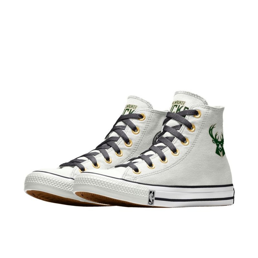 Mujer Converse Modelos Anchos | Custom Chuck Taylor All Star NBA By You - Milwaukee Bucks