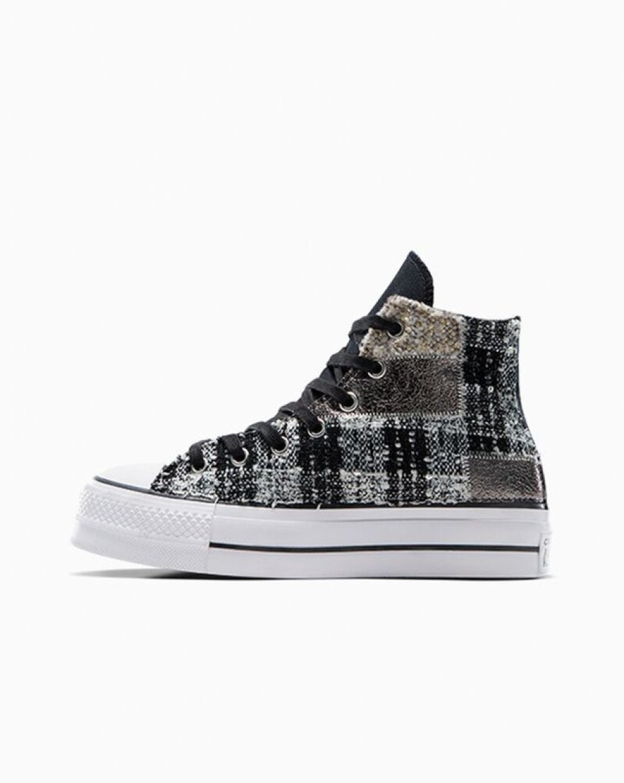 Mujer Converse Corte Alto | Chuck Taylor All Star Lift Platform Faux Leather & Tartan